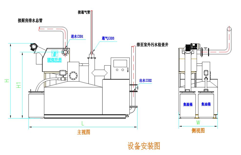 智能隔油提升設(shè)備安裝說(shuō)明